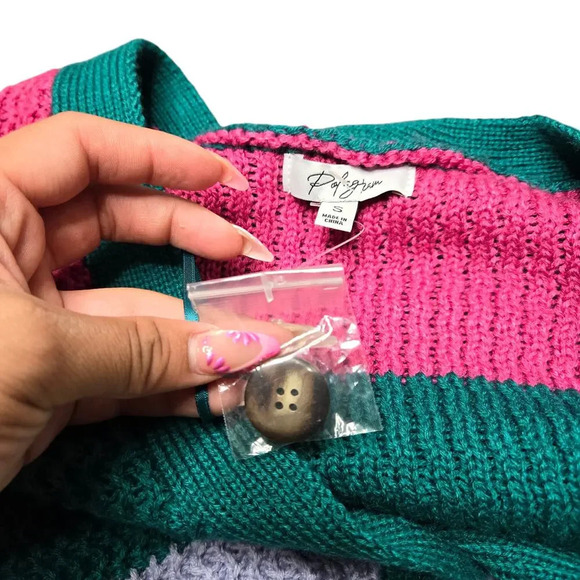 Polagram Multicolor Button Front Midi Cardigan - Picture 4 of 6